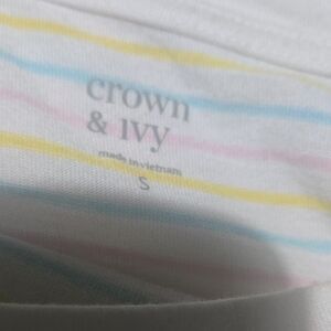 Crown & Ivy Pastel Striped Top